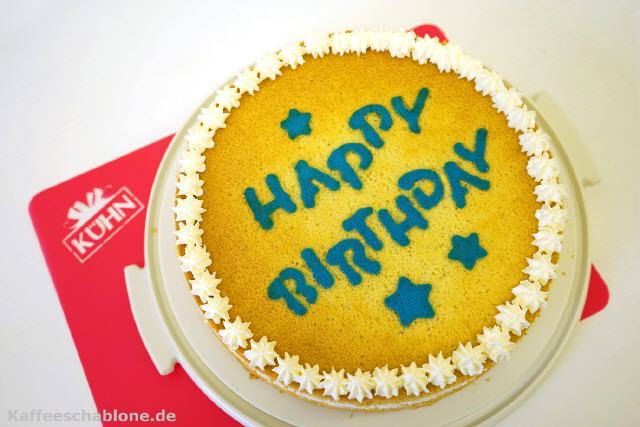 Kuchenschablone Happy Birthday