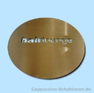 Cappuccino Schablone "Frisör"
