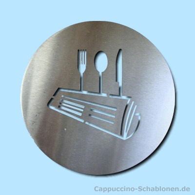 Cappuccino Schablone "Restaurant"