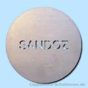 Cappuccino Schablone "Sandoz"