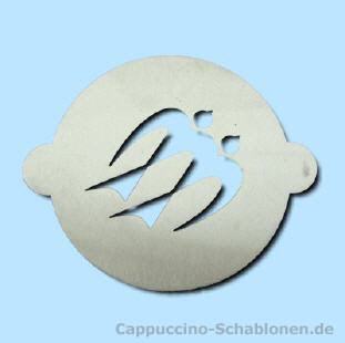 Cappuccino Schablone Vögel