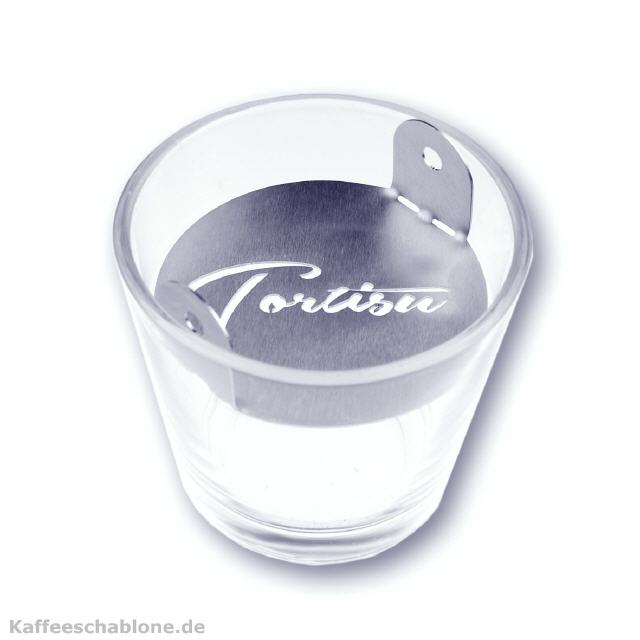Dessert-Schablone im Glas