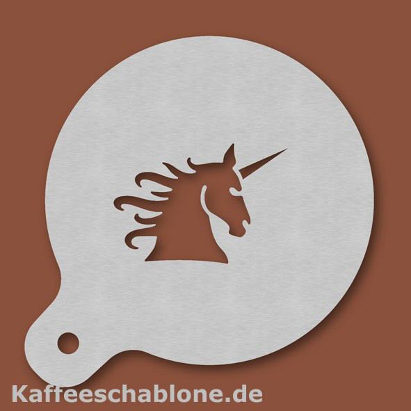 Kaffeeschablone Einhorn