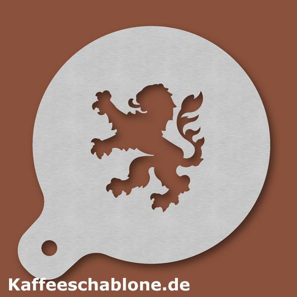 Kaffeeschablone Löwe aus Edelstahl