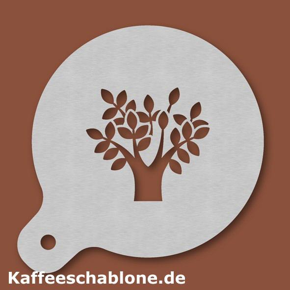 Kaffeeschablone Baum aus Edelstahl