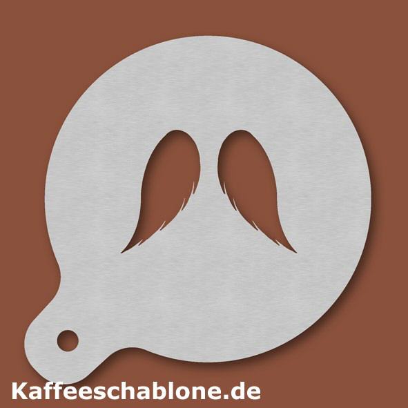 Kaffeeschablone Engelsflügel aus Edelstahl