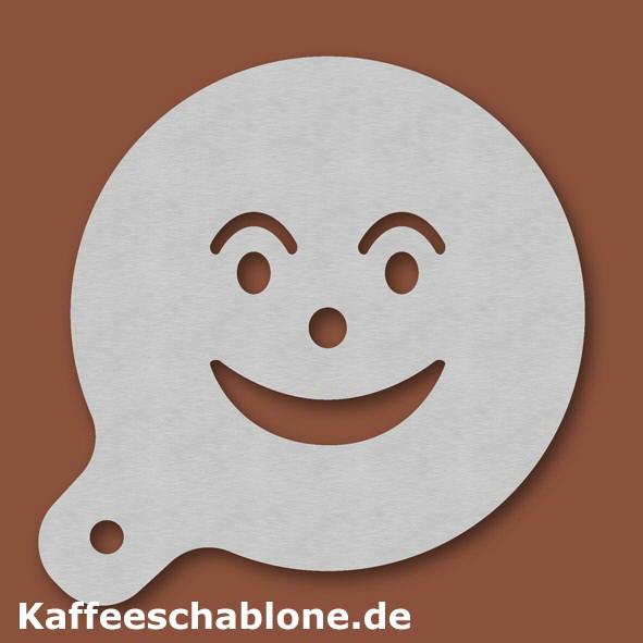 Kaffeeschablone Gesicht aus Edelstahl