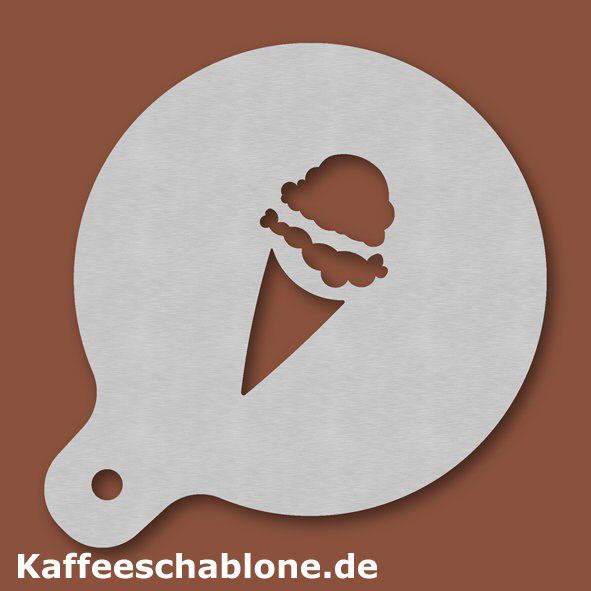 Kaffeeschablone Eistüte aus Edelstahl
