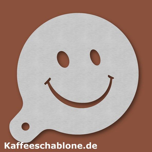 Kaffeeschablone Lachgesicht aus Edelstahl