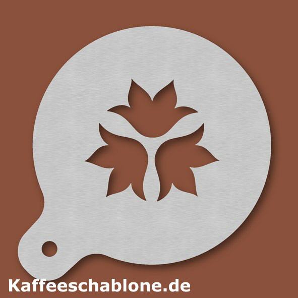 Kaffeeschablone Blüte aus Edelstahl