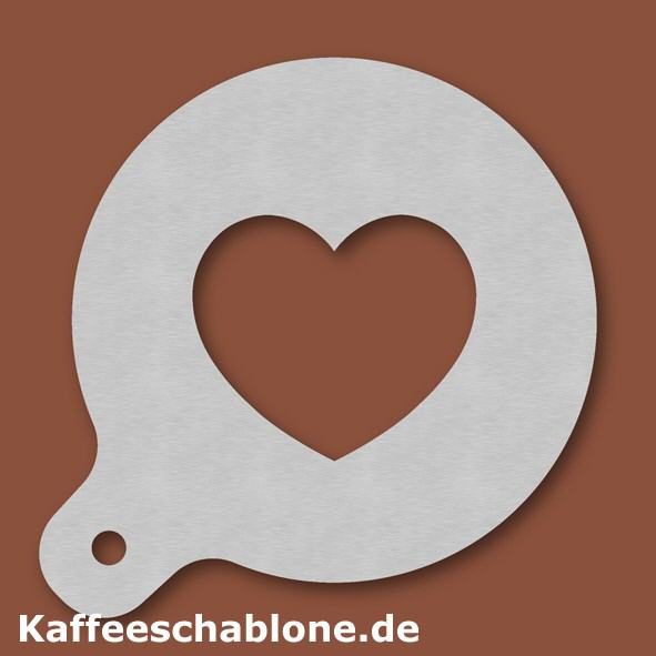 Kaffeeschablone Herz aus Edelstahl