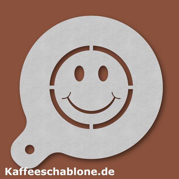 Kaffeeschablone Lachgesicht aus Edelstahl