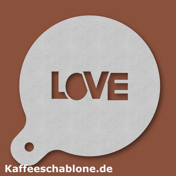 Kaffeeschablone LOVE aus Edelstahl