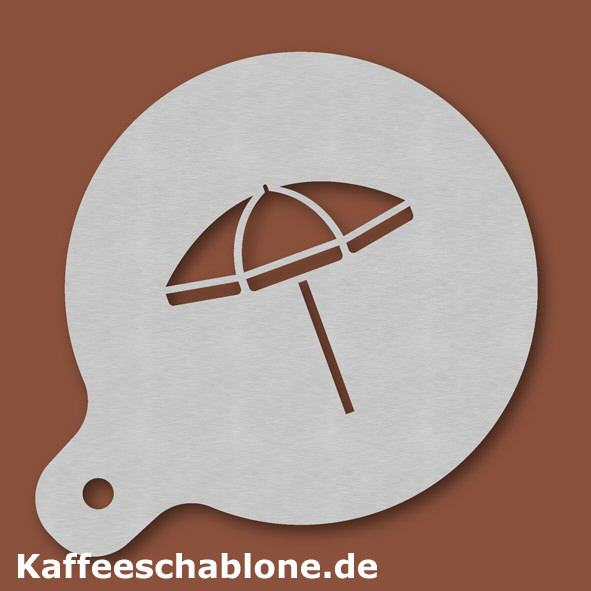 Kaffeeschablone Sonnenschirm aus Edelstahl