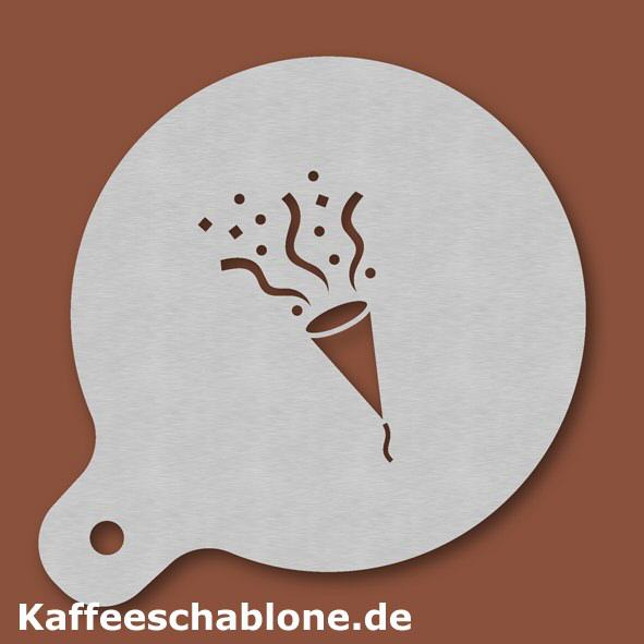 Kaffeeschablone Konfetti aus Edelstahl