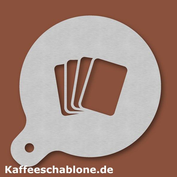 Kaffeeschablone Spielkarten aus Edelstahl