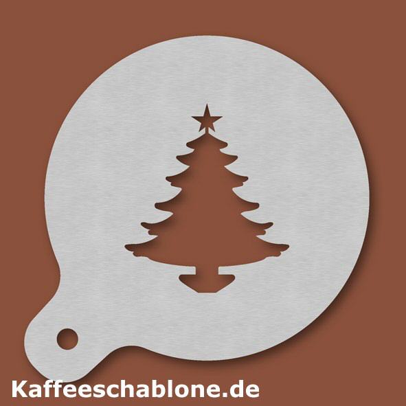 Kaffeeschablone Weihnachtsbaum aus Edelstahl