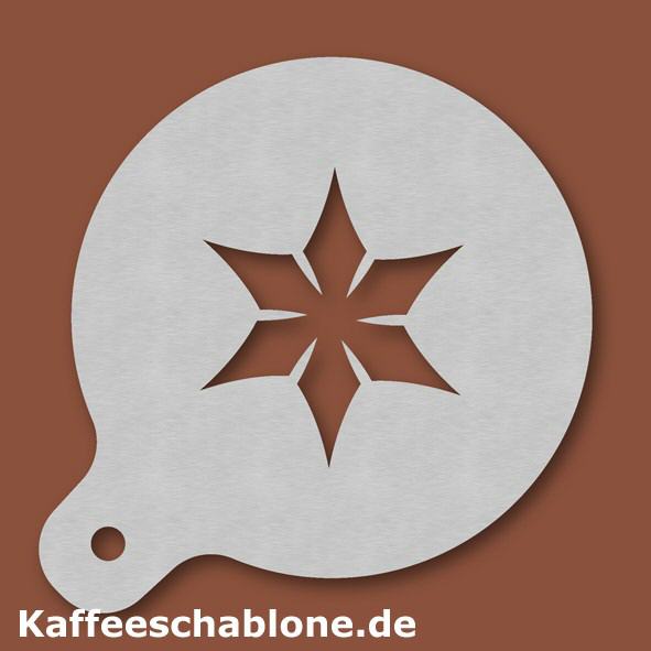 Kaffeeschablone Schneeflocke aus Edelstahl