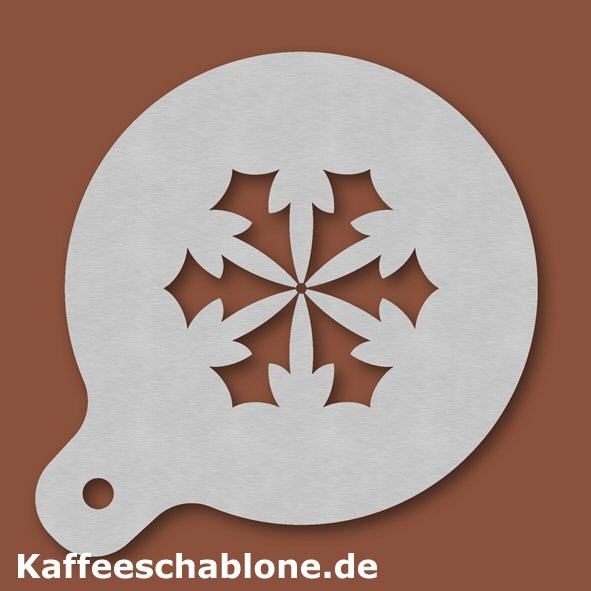Kaffeeschablone Schneeflocke aus Edelstahl