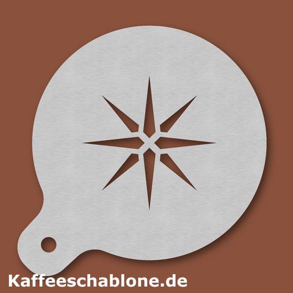 Kaffeeschablone Stern aus Edelstahl