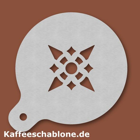 Kaffeeschablone Ornament aus Edelstahl
