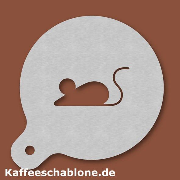 Kaffeeschablone Maus aus Edelstahl