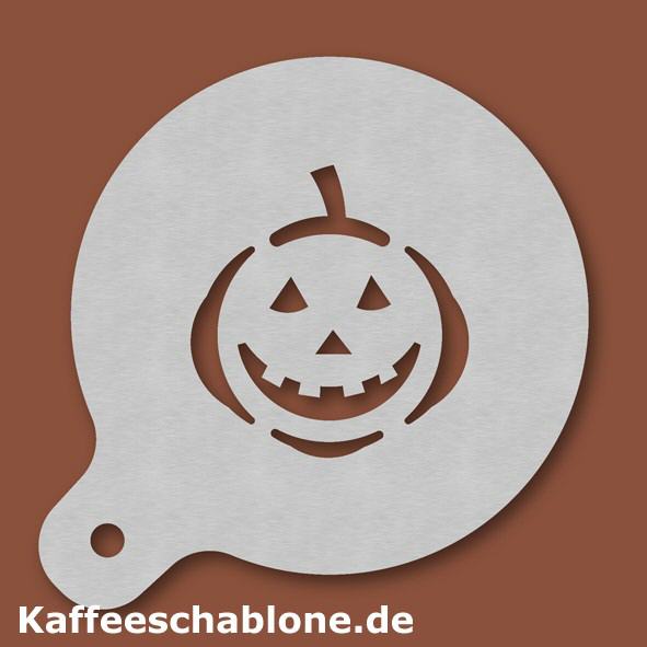 Kaffeeschablone Halloweenkürbis aus Edelstahl