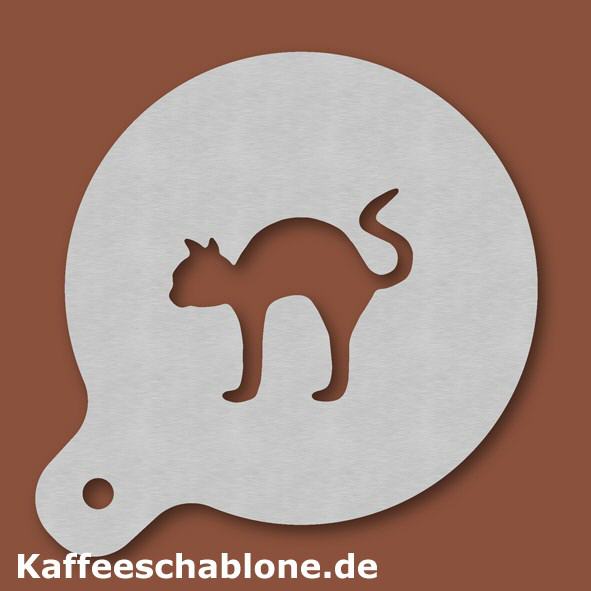 Kaffeeschablone Katze mit Buckel aus Edelstahl