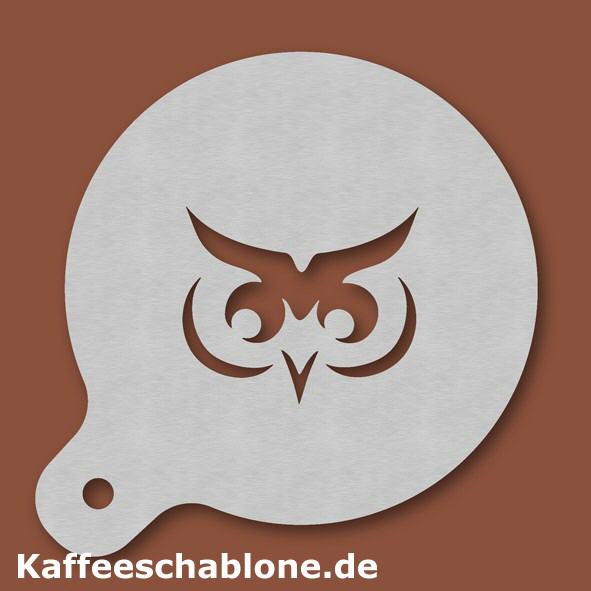 Kaffeeschablone Eule aus Edelstahl