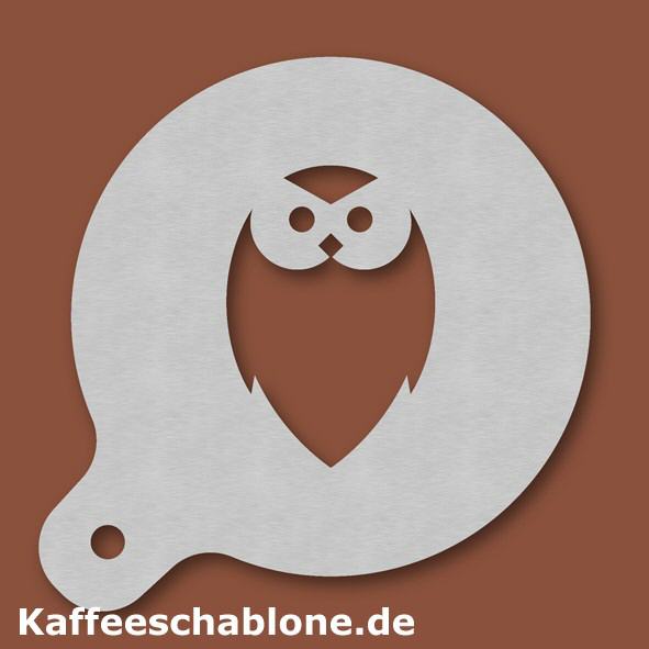 Kaffeeschablone Eule aus Edelstahl