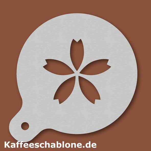 Kaffeeschablone Blüte aus Edelstahl