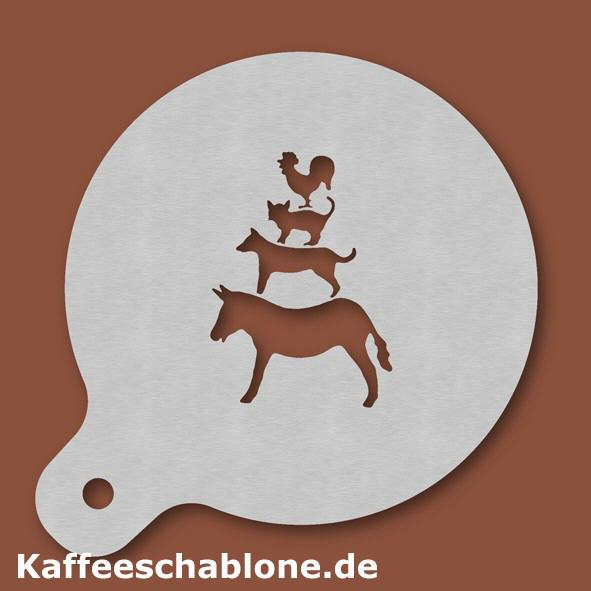 Kaffeeschablone Bremer Stadtmusikanten