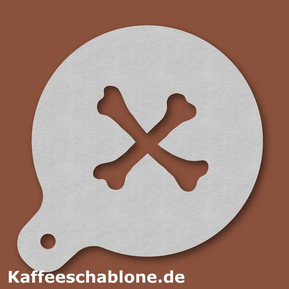 Kaffeeschablone Knochen aus Edelstahl