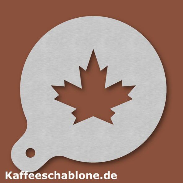 Kaffeeschablone Ahornblatt aus Edelstahl