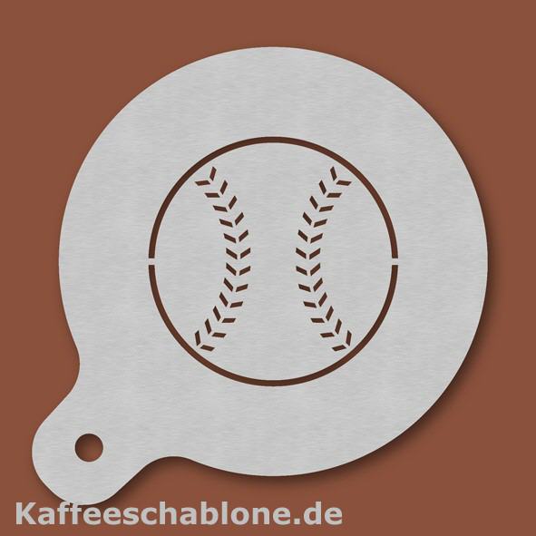 Kaffeeschablone Baseball aus Edelstahl