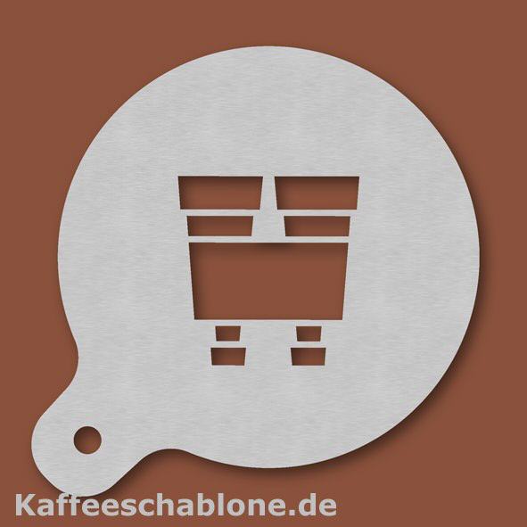 Kaffeeschablone Fernglas aus Edelstahl