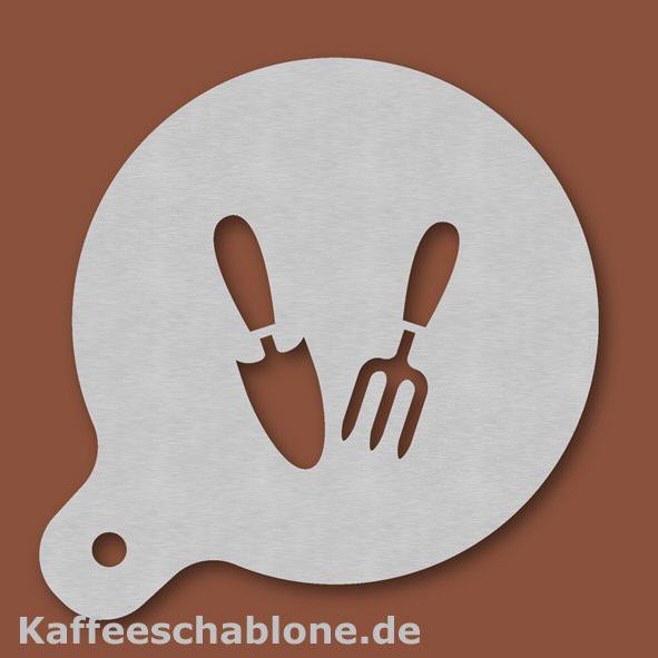 Kaffeeschablone Gartenwerkzeug aus Edelstahl