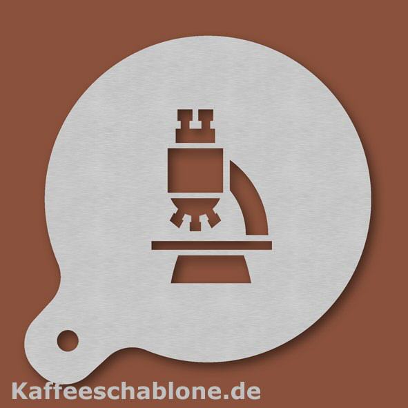 Kaffeeschablone Mikroskop aus Edelstahl