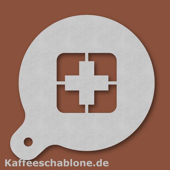 Kaffeeschablone Kreuz aus Edelstahl