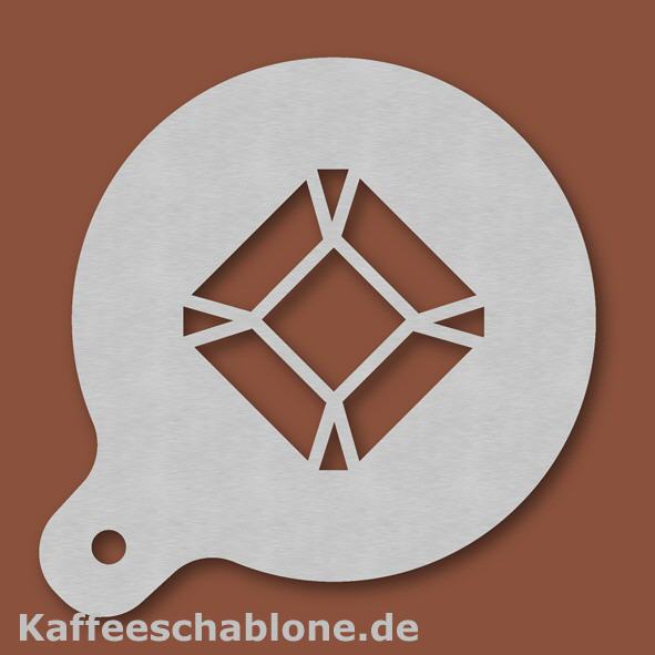 Kaffeeschablone Schmuckstein aus Edelstahl