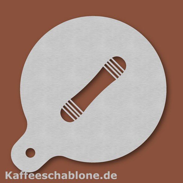 Kaffeeschablone Snowboard aus Edelstahl