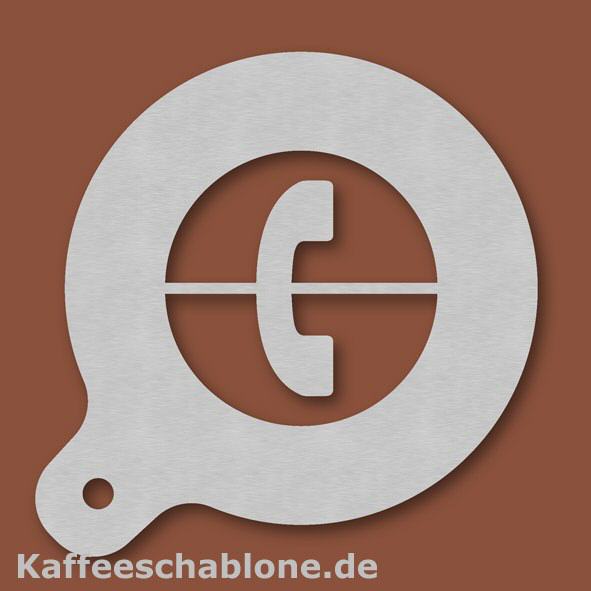 Kaffeeschablone Telefonhörer aus Edelstahl