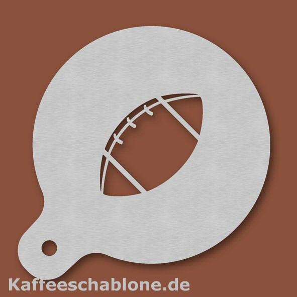 Kaffeeschablone Rugby aus Edelstahl