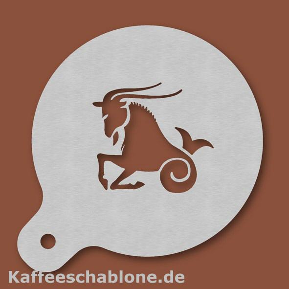 Kaffeeschablone Steinbock aus Edelstahl