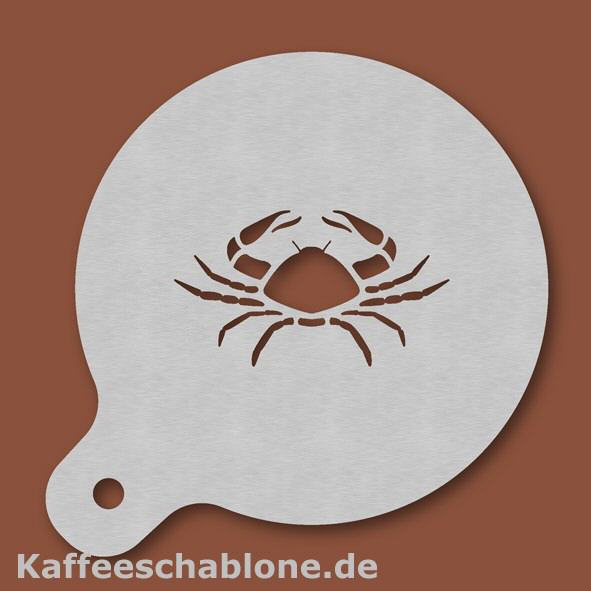 Kaffeeschablone Krebs aus Edelstahl