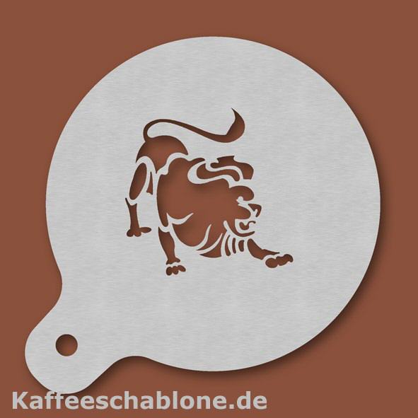 Kaffeeschablone Löwe aus Edelstahl