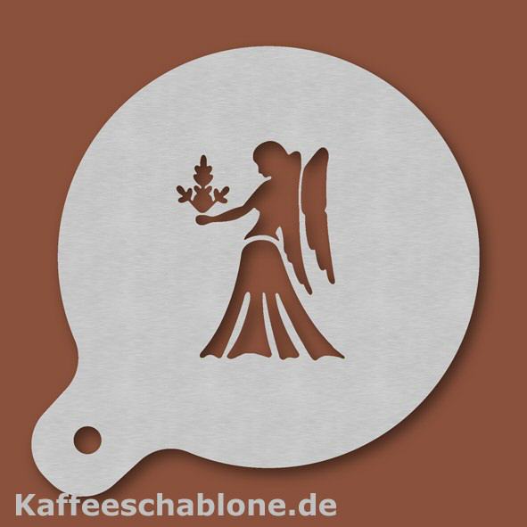 Kaffeeschablone Jungfrau aus Edelstahl