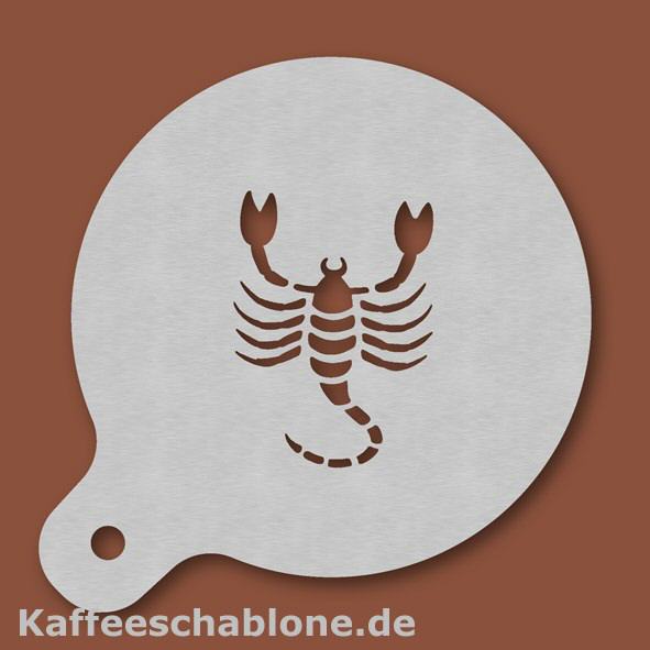 Kaffeeschablone Skorpion aus Edelstahl