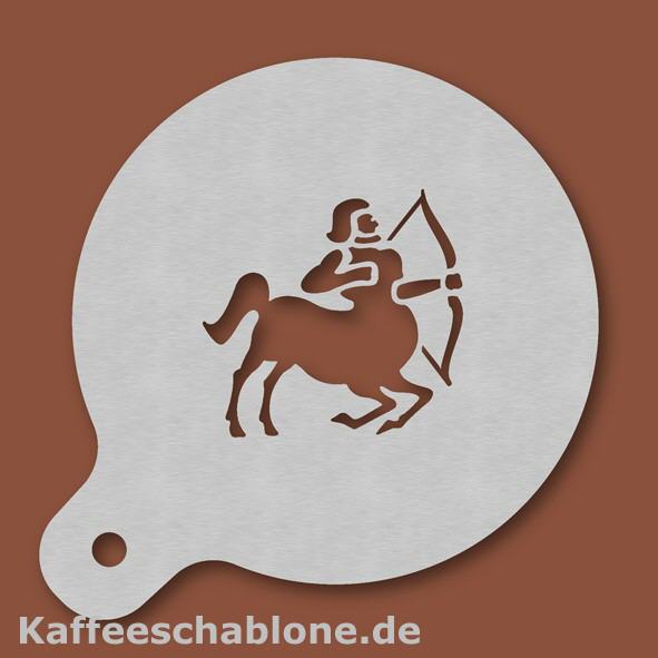 Kaffeeschablone Schütze aus Edelstahl