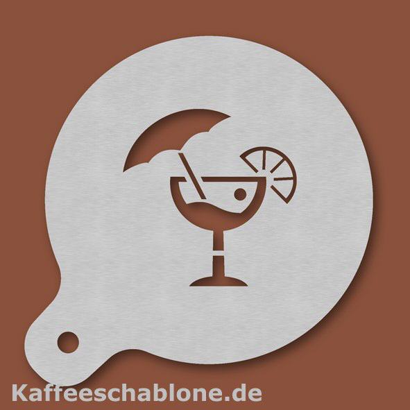 Kaffeeschablone Cocktail aus Edelstahl
